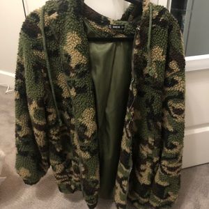 Camouflage teddy coat!